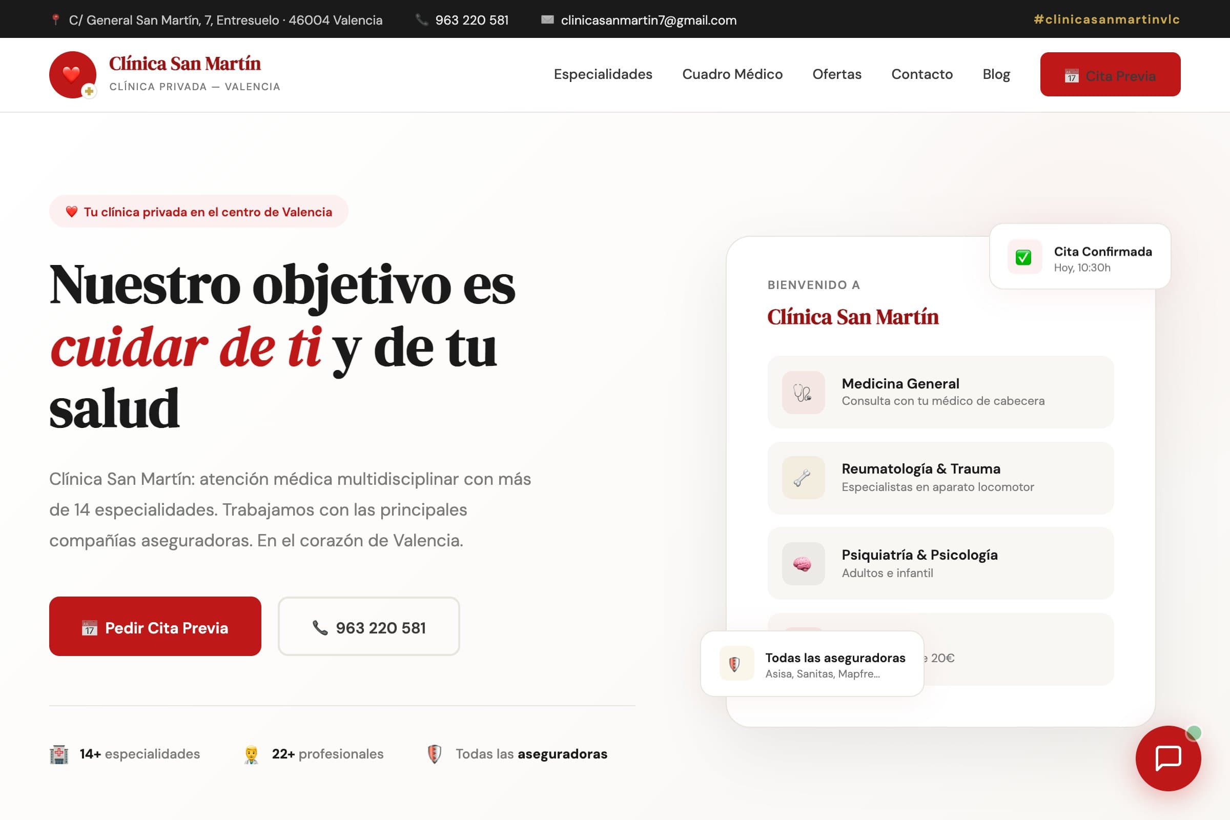 Clinica San Martin website